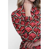 Geisha Blouse Red Brown
