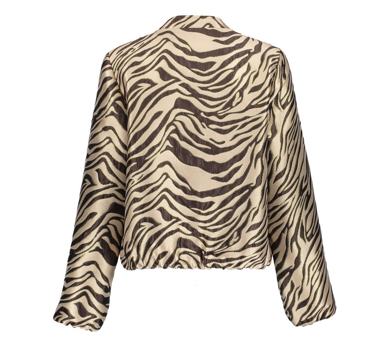 Geisha Jacket Jacquard Zebra Brown Sand