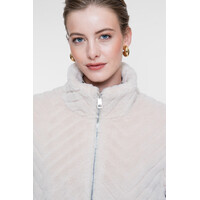 Geisha Jacket Fake Fur Zigzag Off White