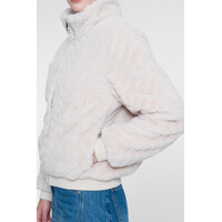 Geisha Jacket Fake Fur Zigzag Off White