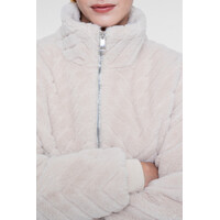 Geisha Jacket Fake Fur Zigzag Off White