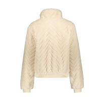 Geisha Jacket Fake Fur Zigzag Off White