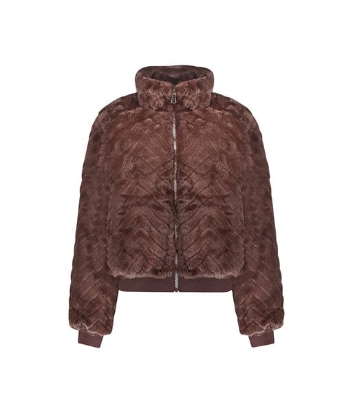 Geisha Geisha Jacket Fake Fur Zigzag