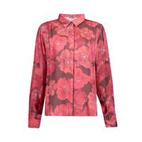 Geisha Blouse Brown Red