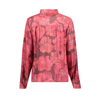 Geisha Blouse Brown Red
