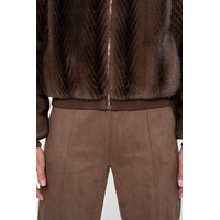 Geisha Jacket Fake Fur Brown