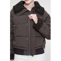 Geisha Jacket Teddy Collar Dark Brown
