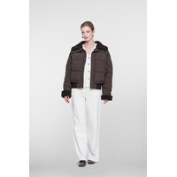 Geisha Jacket Teddy Collar Dark Brown