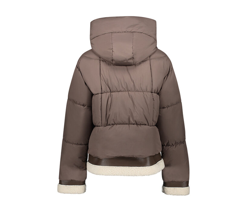 Geisha Jacket Short with Teddy Brown