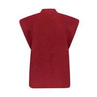 Geisha Gilet Knitted Dark Red