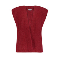 Geisha Gilet Knitted Dark Red
