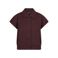 Red Button Bomber Sleeveless Fancy Punta Burgundy