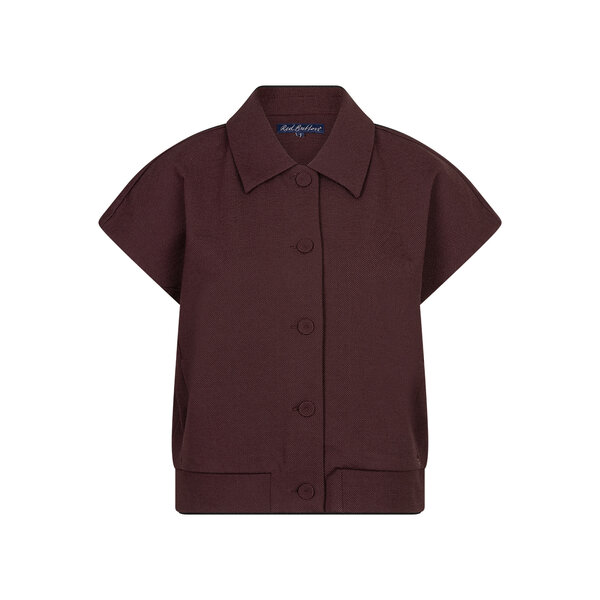 Red Button Bomber Sleeveless Fancy Punta 