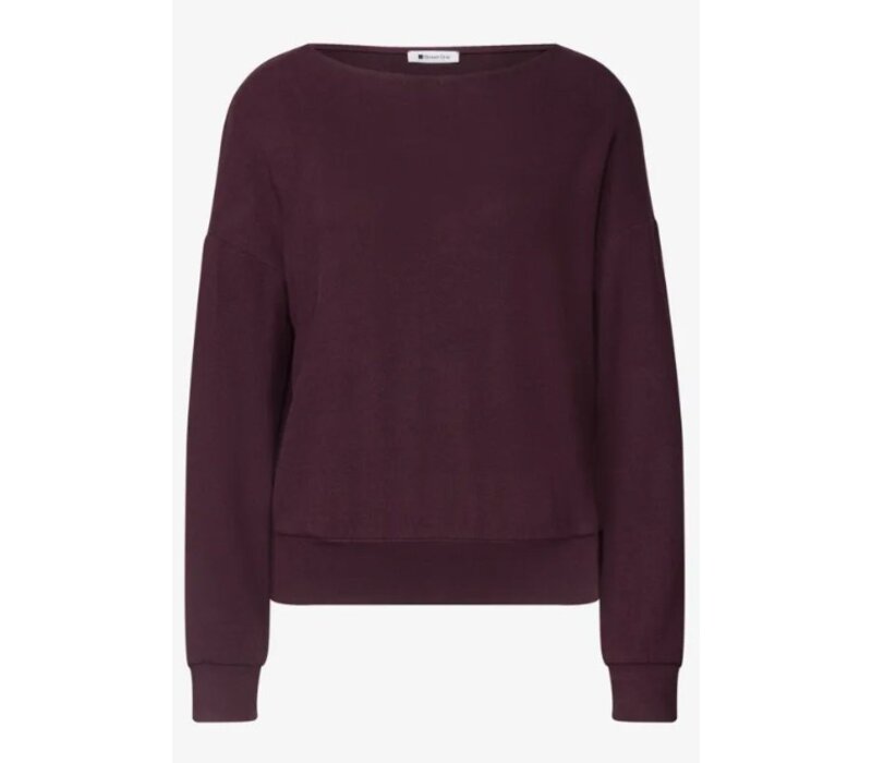 Street One Soft Shirt with Bottom Cuff Rustic Rouge Melange