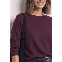 Street One Soft Shirt with Bottom Cuff Rustic Rouge Melange