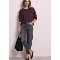 Street One Soft Shirt with Bottom Cuff Rustic Rouge Melange