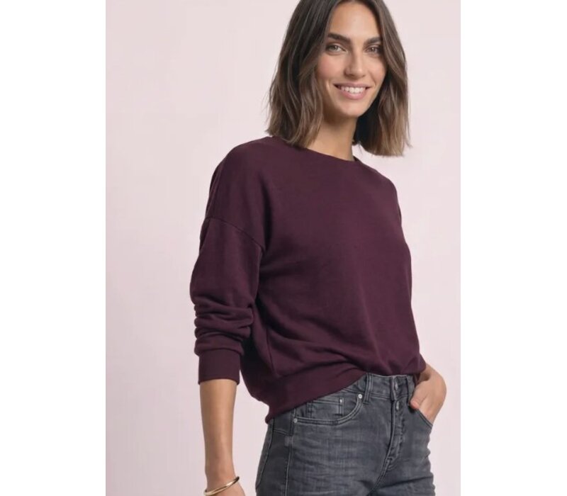 Street One Soft Shirt with Bottom Cuff Rustic Rouge Melange
