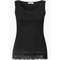 Street One Basic Top with Lace Cuff Black