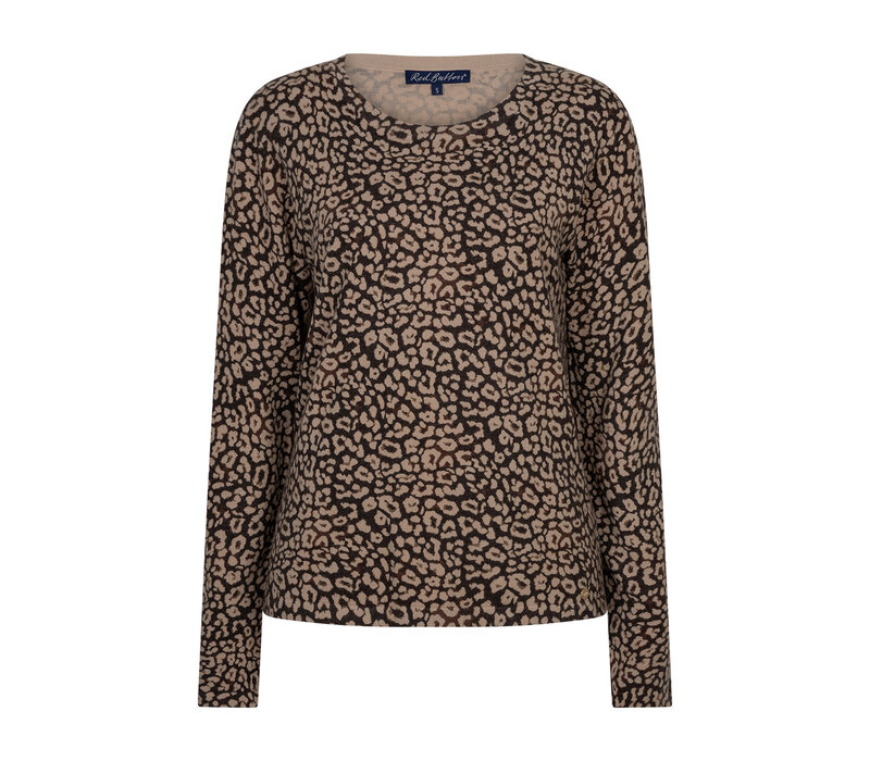 Red Button Sweet Animal Print Espresso