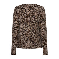 Red Button Sweet Animal Print Espresso
