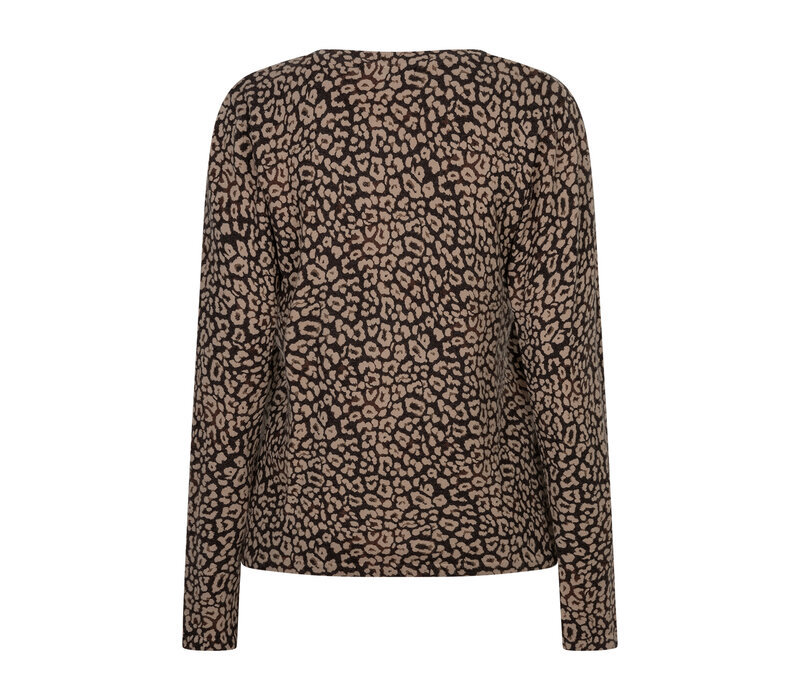 Red Button Sweet Animal Print Espresso