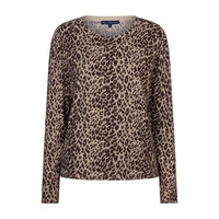 Red Button Sweet Animal Print Burgundy
