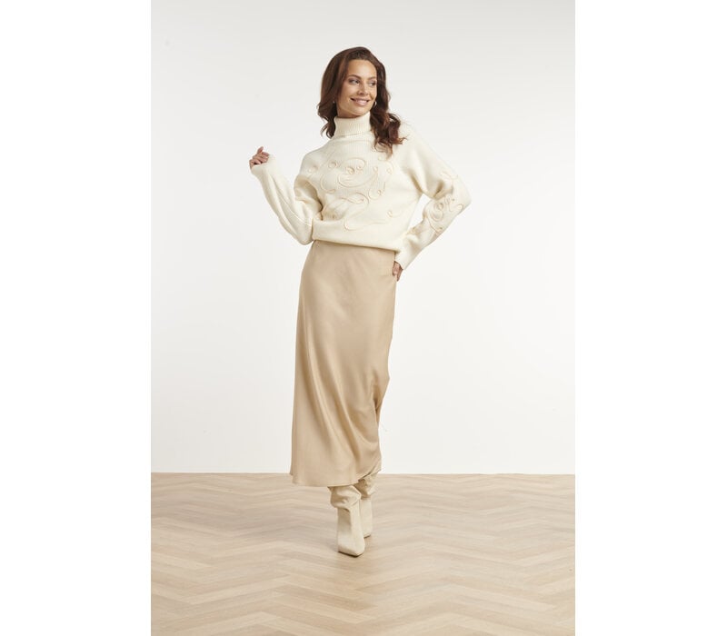 Smashed Lemon Knit Top Off White Sand