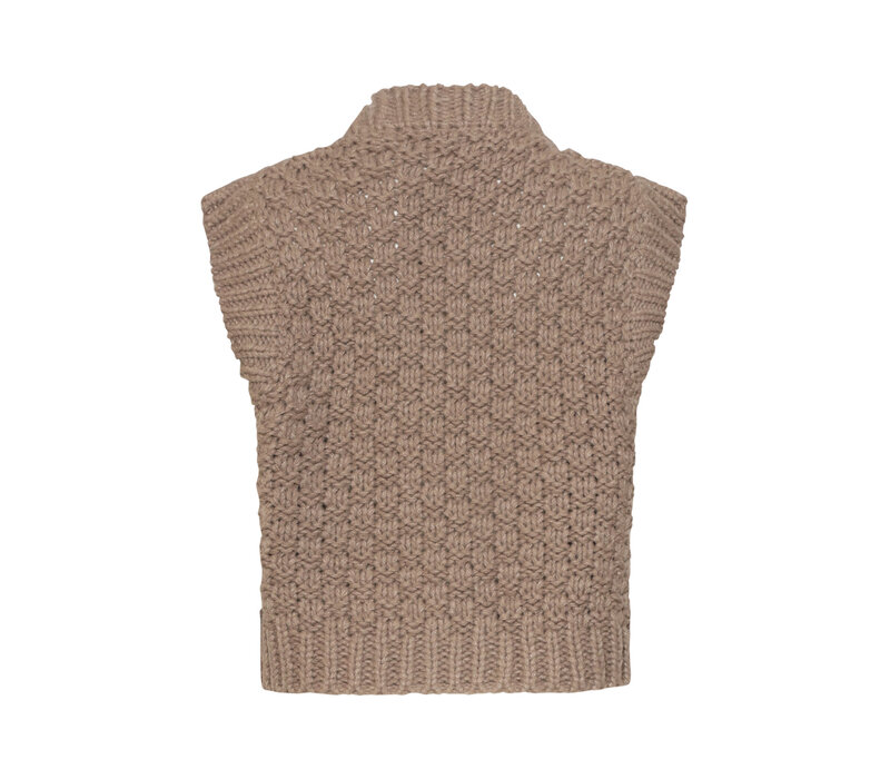 Smashed Lemon Knit Gilet Taupe