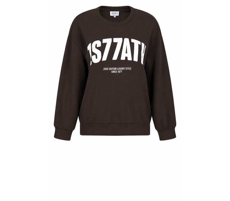 Zoso Luxury Sweater Espresso Off White