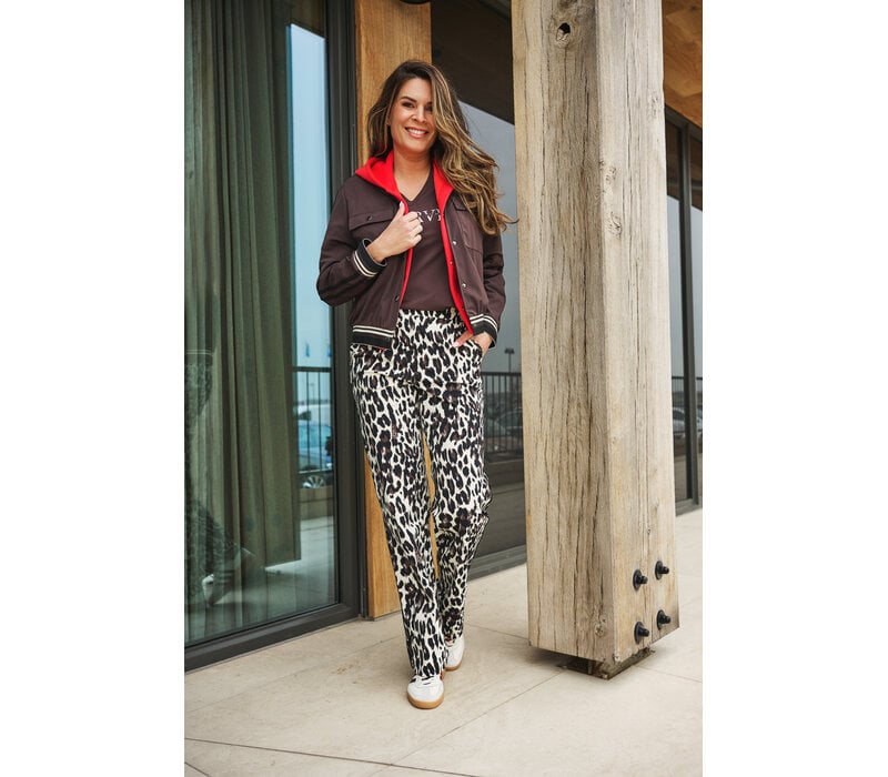 Zoso Print Travel Pant Black Espresso