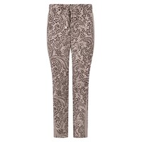 Zoso Print Travel Pant Taupe Espresso