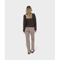 Zoso Print Travel Pant Taupe Espresso
