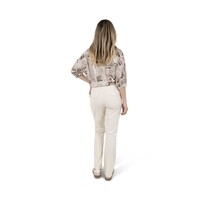 Zoso Printed Woven Blouse Ivory Espresso