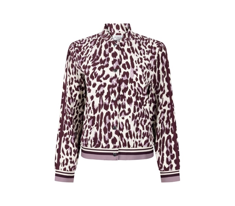 Zoso Print Travel Jacket Mauve Bordeaux