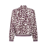 Zoso Print Travel Jacket Mauve Bordeaux