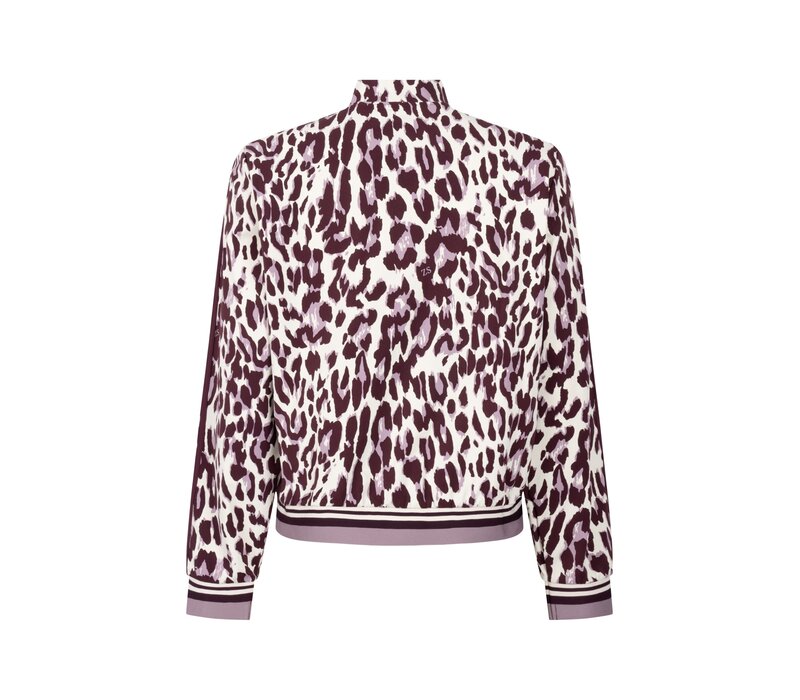 Zoso Print Travel Jacket Mauve Bordeaux