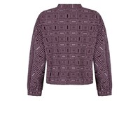 Zoso Print Travel Blouse Mauve Bordeaux