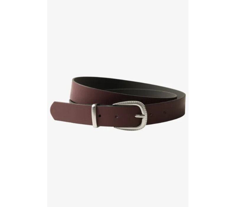 Street One Basic Leather Belt Rustic Rouge