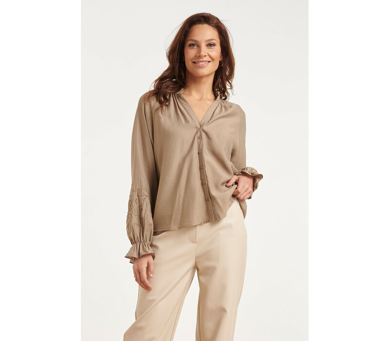 Smashed Lemon Blouse Taupe