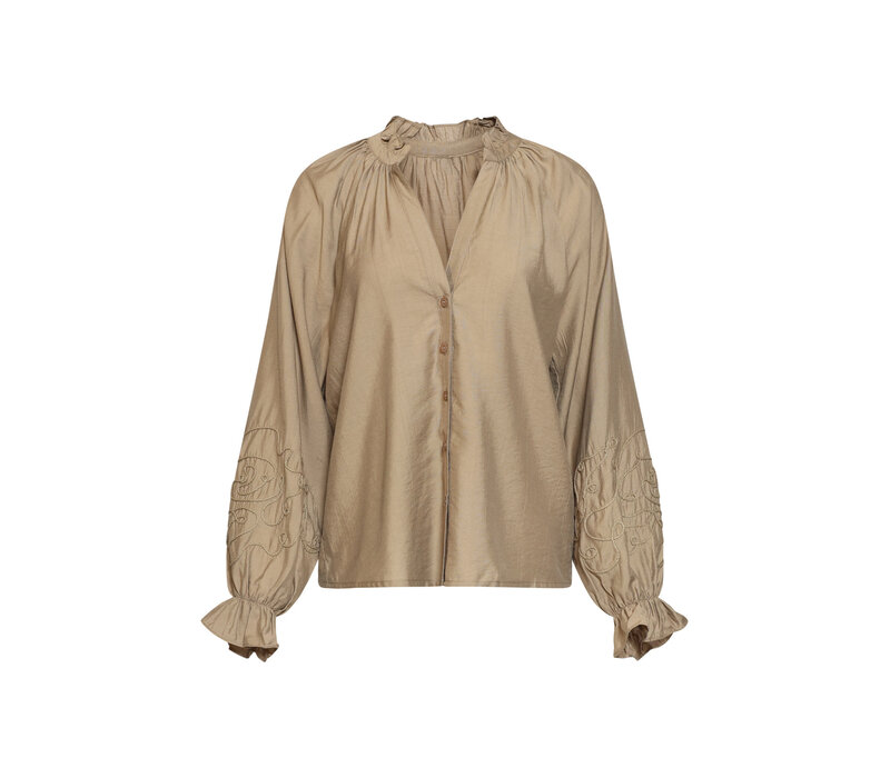 Smashed Lemon Blouse Taupe