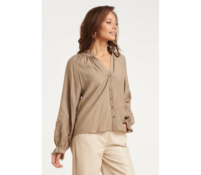 Smashed Lemon Blouse Taupe
