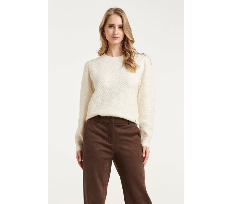 Smashed Lemon Knit Top Off White