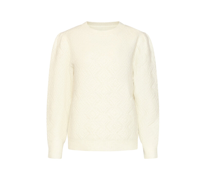 Smashed Lemon Knit Top Off White