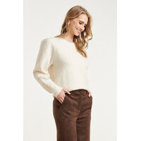 Smashed Lemon Knit Top Off White