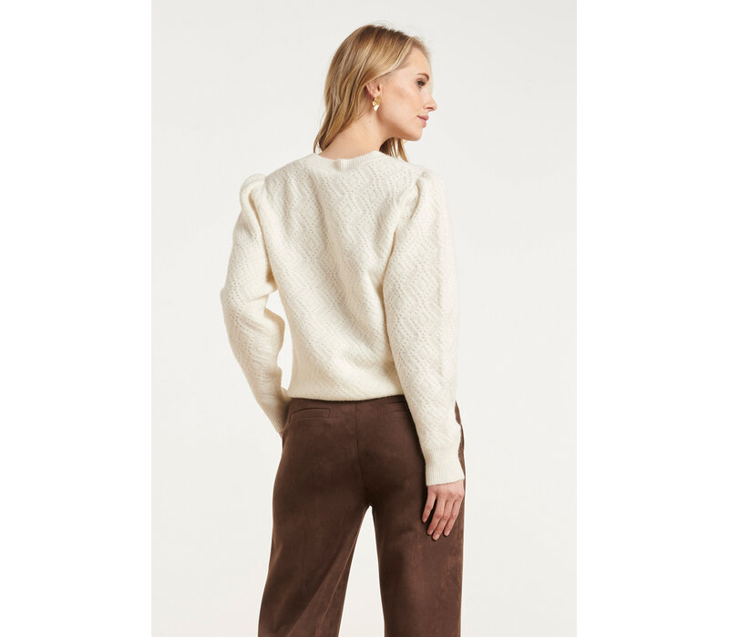 Smashed Lemon Knit Top Off White
