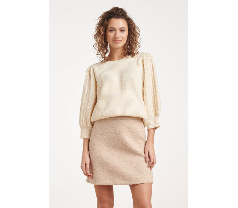 Smashed Lemon Knit Top Off White