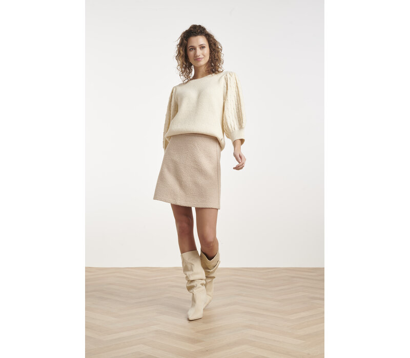 Smashed Lemon Knit Top Off White