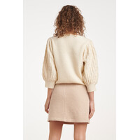 Smashed Lemon Knit Top Off White