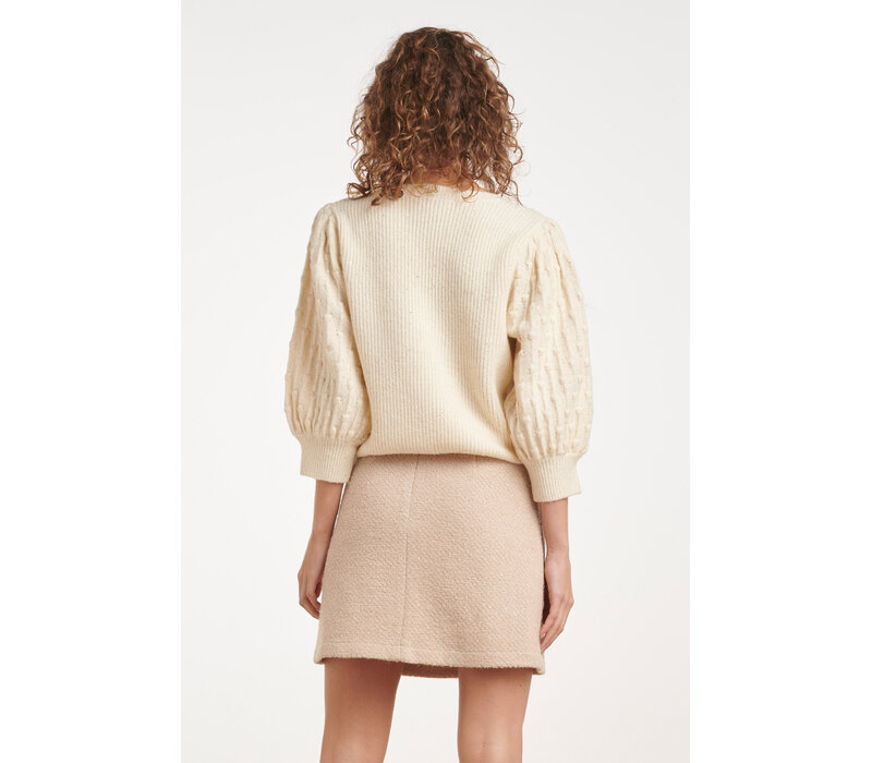 Smashed Lemon Knit Top Off White