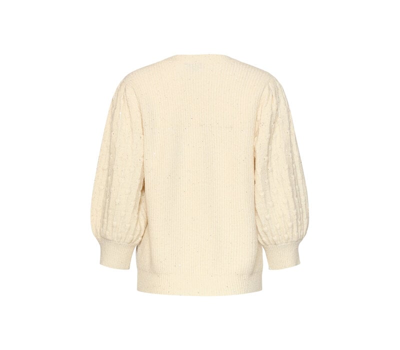 Smashed Lemon Knit Top Off White